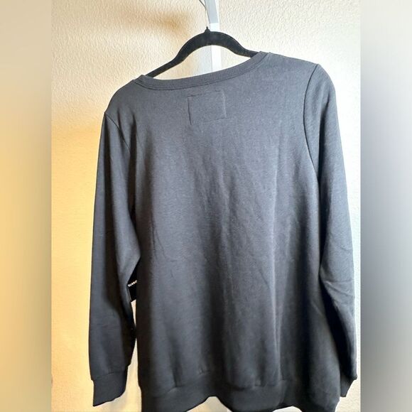 NWT Torrid Plus Size Black Cheap Trick Cozy Fleece Sweatshirt -Size XL - 14-16 - Picture 7 of 8